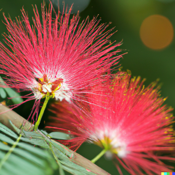 Experience the Radiant Beauty of Calliandra Haematocephala (Powderpuff Red)