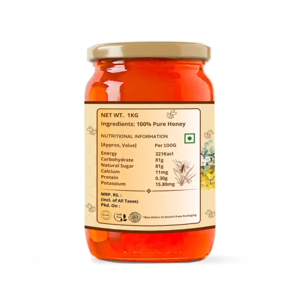 Eucalyptus & Mustard Raw Forest Honey 500gm- The Test of Forest