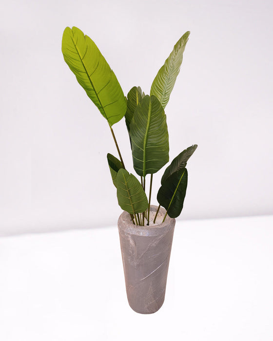 Artificial Banana Plant With Resin White Pot Living Room Corner Planter