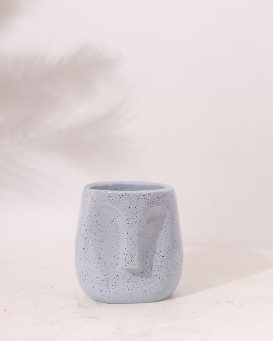 Small Grey Flower Pot For Home Decoration, Table Decor & Living Room
